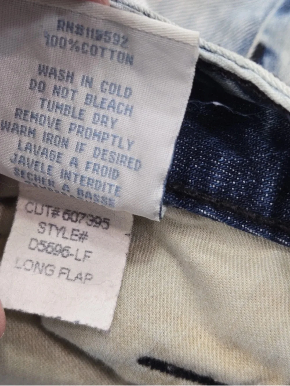 Robins Jeans Vintage Edition Long Flap Jeans Crystals 34
